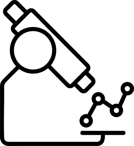 Analisar Ícone Contorno Química —  Vetores de Stock