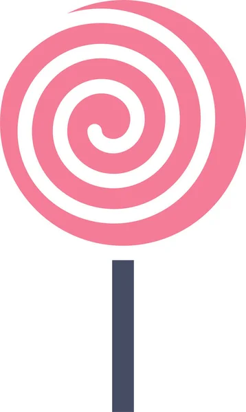 Caramelo Caramelo Lollipop Icono Estilo Plano — Vector de stock