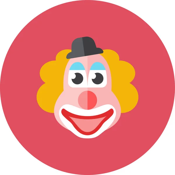 Payaso Plano Icono Familia Casa Estilo Plano — Archivo Imágenes Vectoriales