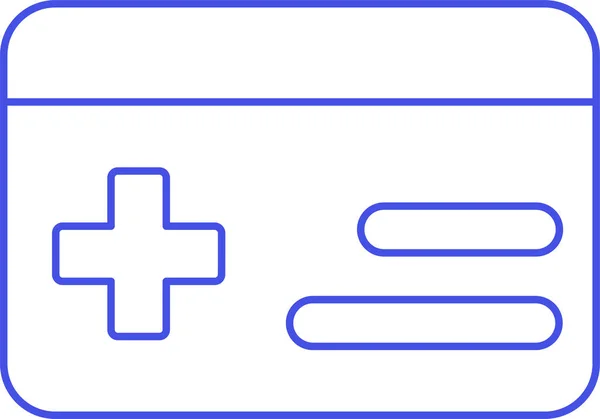 Icono Beneficios Tarjeta Acceso Categoría Hospitales Atención Médica — Vector de stock
