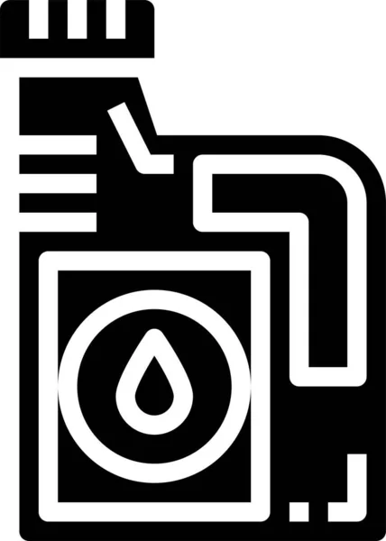 Auto Brandstof Gas Pictogram Vaste Stijl — Stockvector