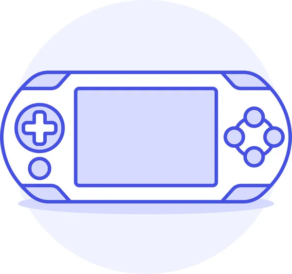 Consolas Vita Icono Portátil Estilo Contorno Lleno — Vector de stock