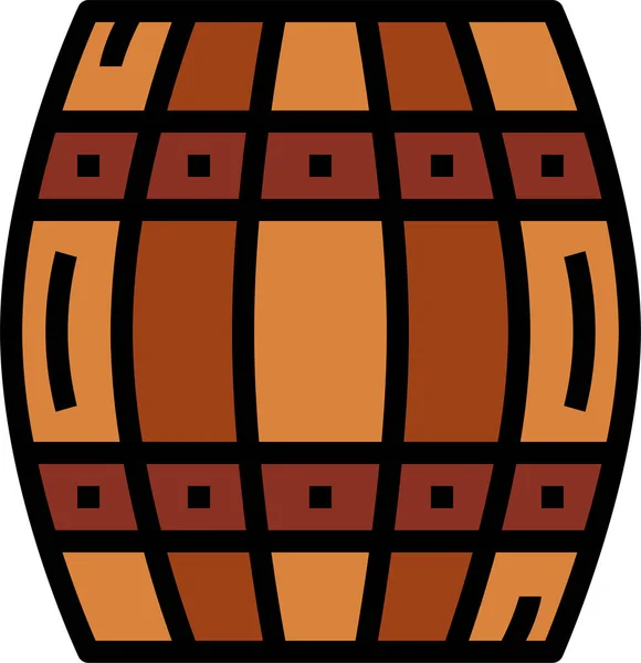 Значок Пірата Бочкового Пива Заповненому Стилі — стоковий вектор