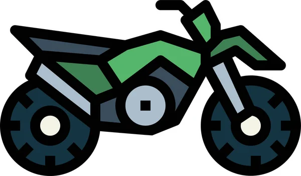 Enduro Motard Motobike Ikon — Stock vektor