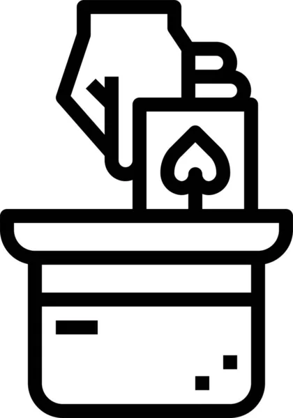 Karte Zeigt Hut Symbol — Stockvektor