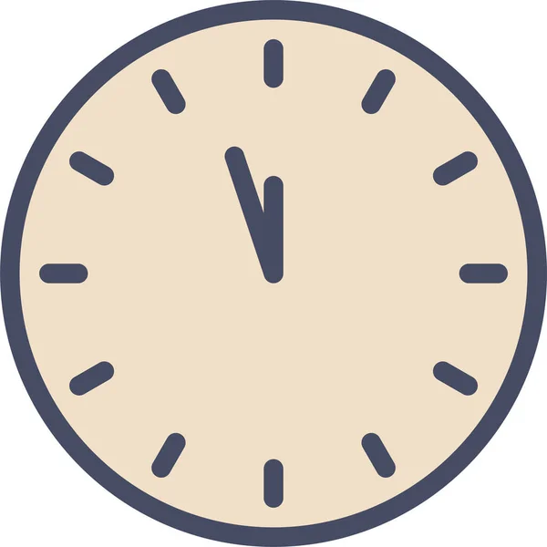 Horloge Compte Rebours Nouvelle Icône Année Dans Style Contour Rempli — Image vectorielle