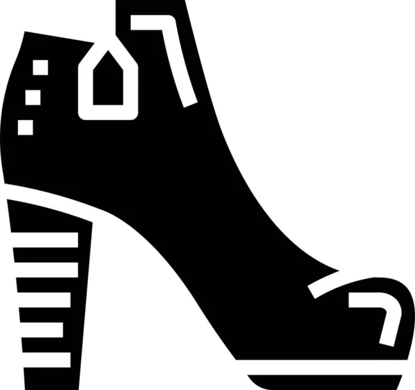 Икона Моды Обуви Твердом Стиле — стоковый вектор