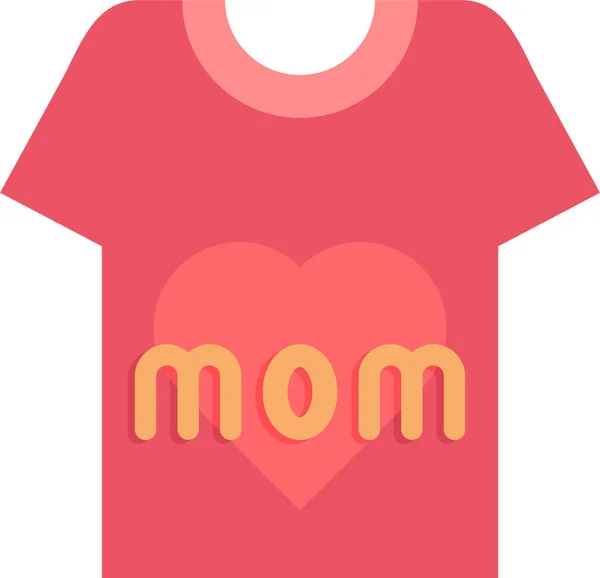 Day Mom Shirt Icon Flat Style - Stok Vektor