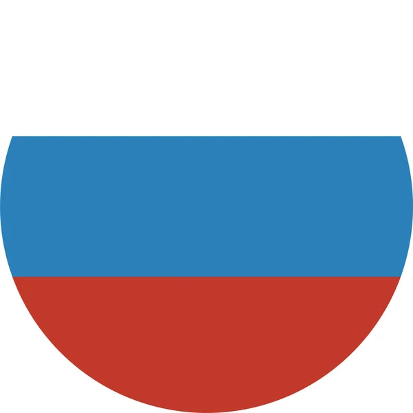 Flagge Russland Country Icon Flachen Stil — Stockvektor