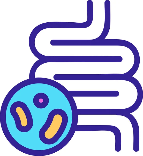 Bacterias Bacteriología Contorno Icono — Vector de stock