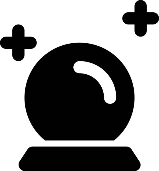 Ikona Koule Křišťálové Dekorace Pevném Stylu — Stockový vektor