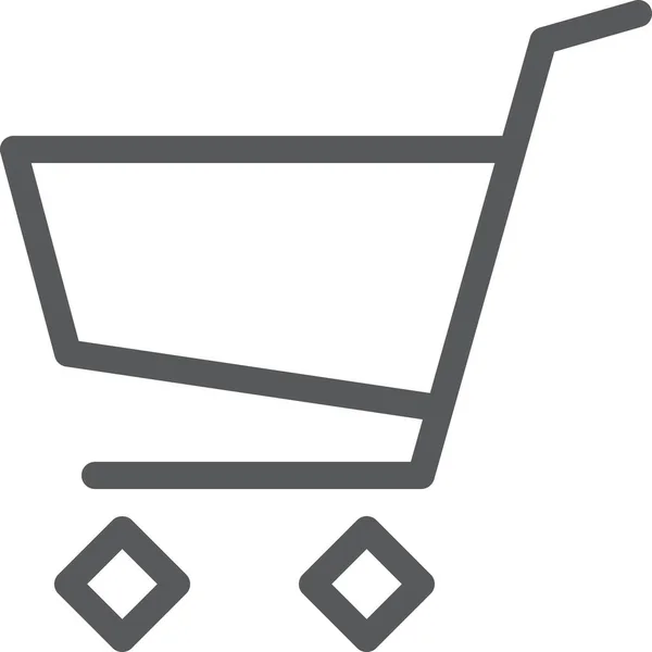Cart Shopping Buy Icon Outline Style — Stock Vector