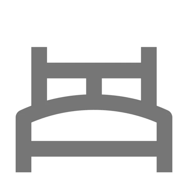 Мебель Кровати Иконка Стиле Наброска — стоковый вектор