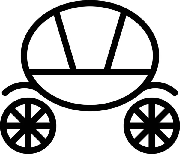 Art Brougham Carriage Icon — Stock Vector