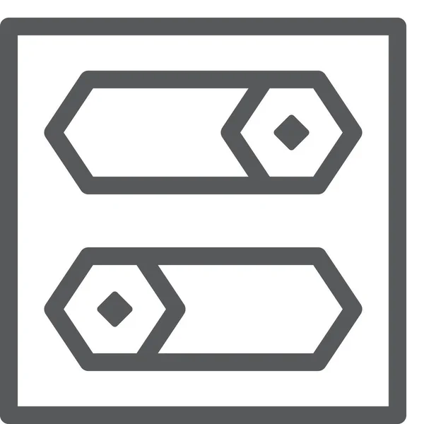 Настройка Значка Фильтра Конфигурации Стиле Контура — стоковый вектор