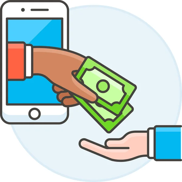 Icono Método Dinero Digital — Vector de stock