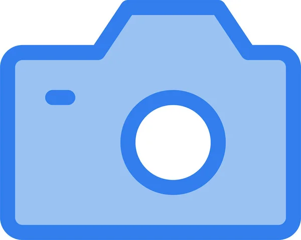 填充式相机图像图标 轮廓风格 — 图库矢量图片