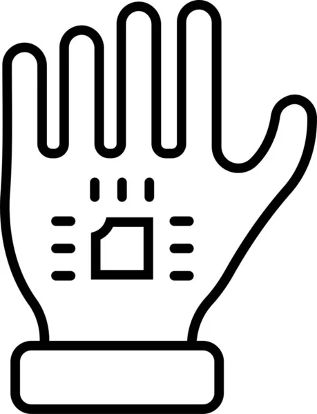 手袋の手の現実アイコン — ストックベクタ