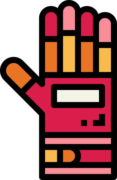 Glove Hand Protections Icon Filled Outline Style — Stock Vector