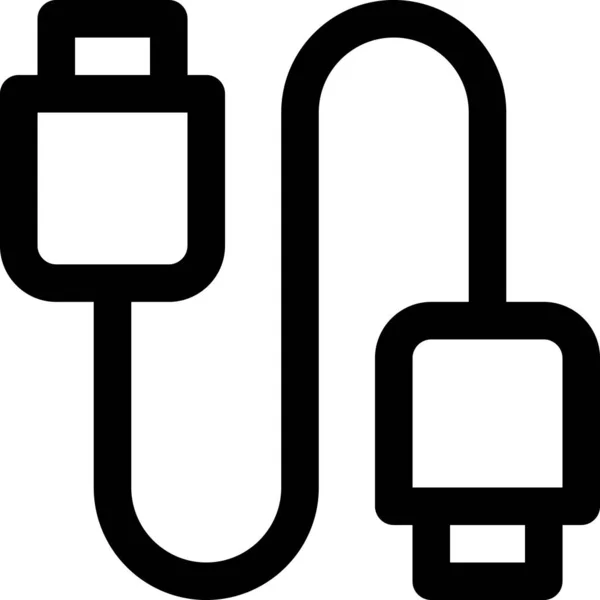 Icono Cables Rayo Estilo Contorno — Archivo Imágenes Vectoriales