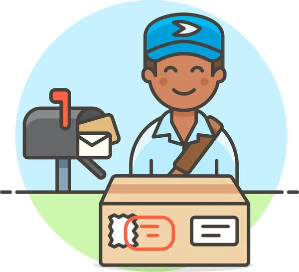 Bag Mail Male Icon Infrastructure Category — Stock Vector
