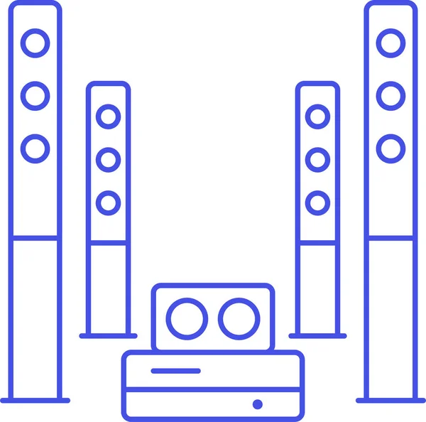 Audio Home Speakers Ikon — Stock Vector