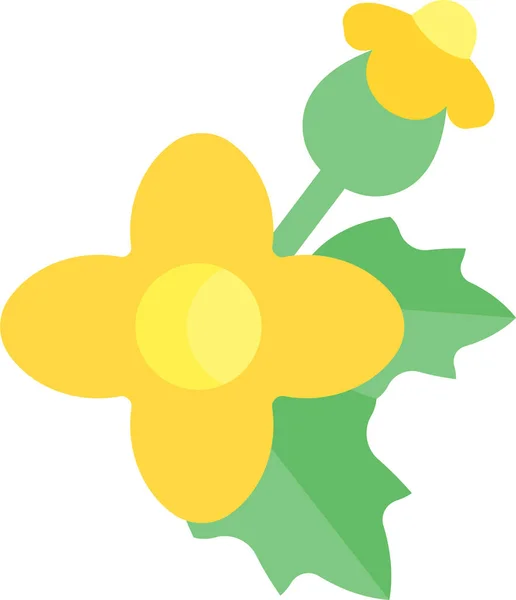 Fleur Plante Graine Icône Dans Style Plat — Image vectorielle