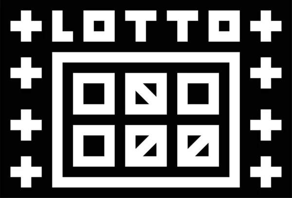 Bingo Juego Icono Lotería Estilo Sólido — Vector de stock
