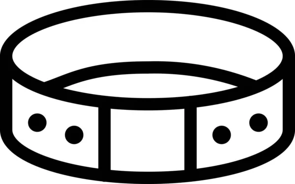 Значок Комір Тварин Контурному Стилі — стоковий вектор