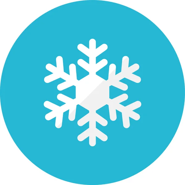 Schnee Flach Wetter Ikone Flachen Stil — Stockvektor