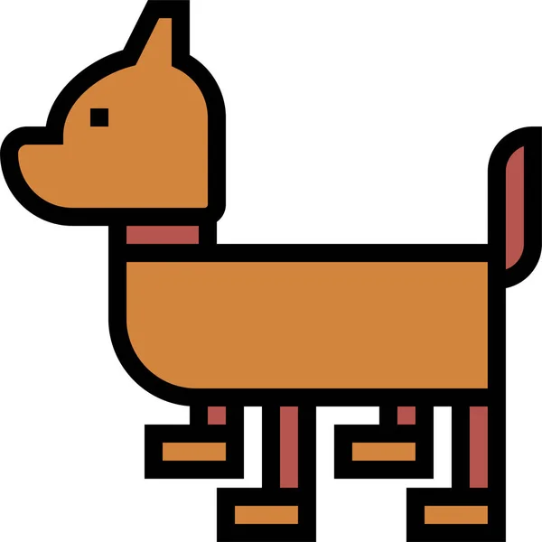 Animales Perro Cazador Icono Recreación Hobby Categoría — Vector de stock