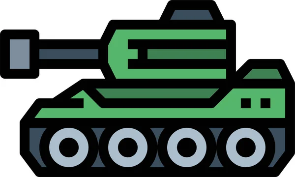 Auto Militaire Tank Icoon Militair Oorlog Categorie — Stockvector