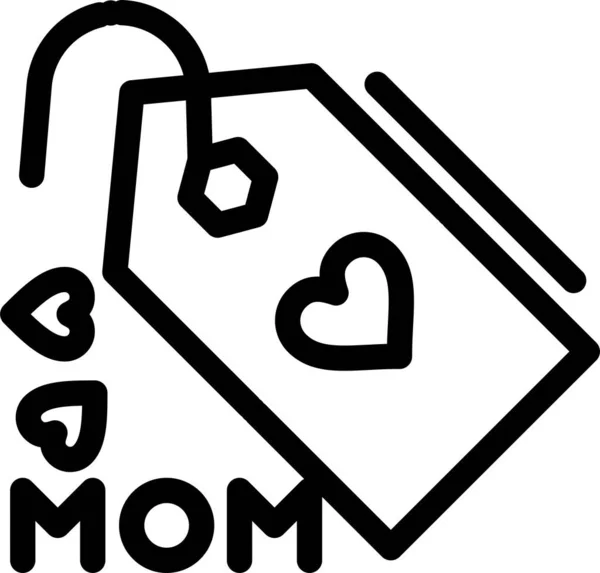 Love Mom Mother Icon Mothers Fathers Day Category — Stock Vector