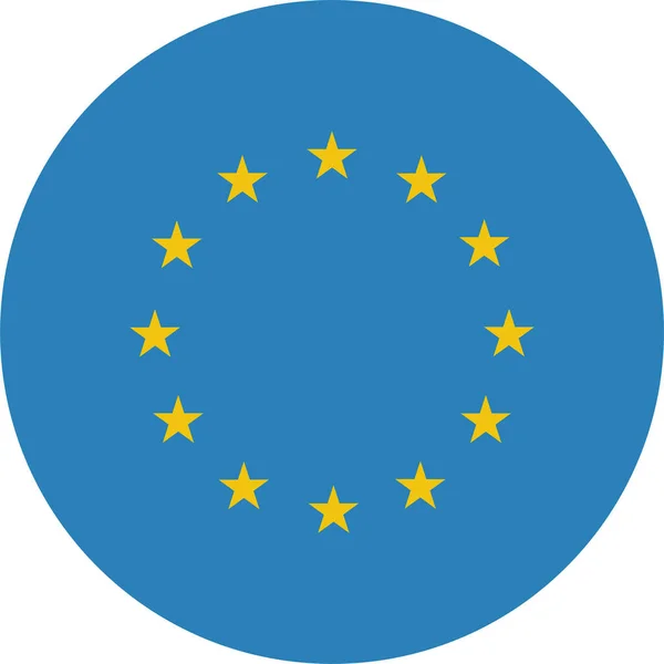 Flag Europe Icono Estilo Plano — Vector de stock