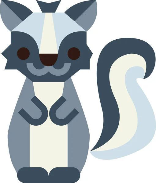 Ikona Skunksa Zwierzęcego Kategorii Zwierząt — Wektor stockowy