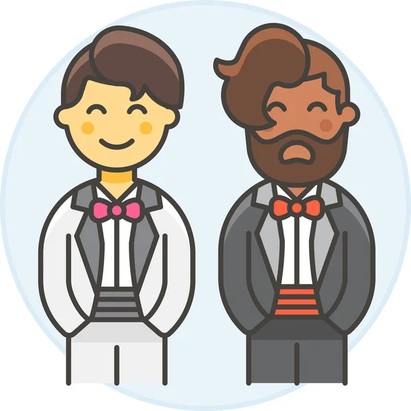 Boda Ceremonia Amante Icono — Vector de stock