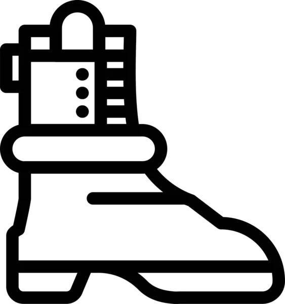 American Boot Shose Icon Line Style — 스톡 벡터