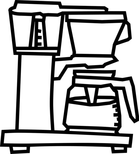 Appliance Caffeine Coffee Icon Handdrawn Style — Stock Vector