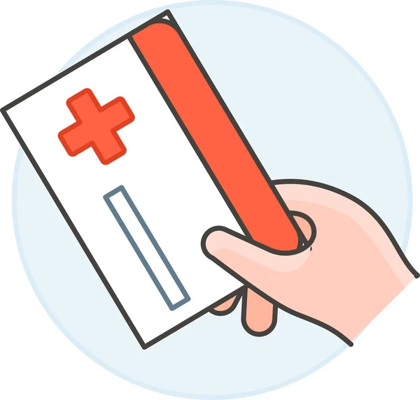 Benefits Card Hand Icon Hospitals Healthcare Category — Stock Vector