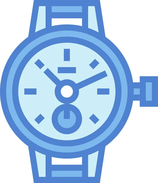 Relógio Ícone Vestido Data Estilo Esboço Preenchido —  Vetores de Stock
