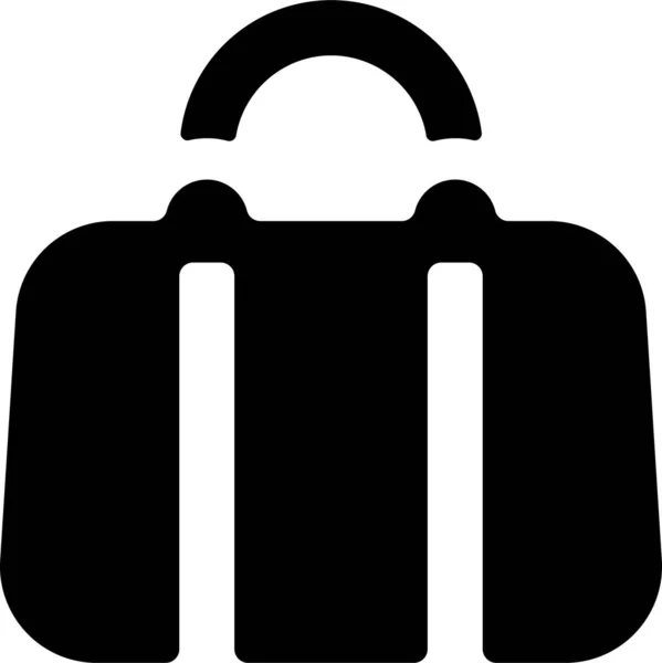 Handtasche Griff Handtasche Symbol Solidem Stil — Stockvektor