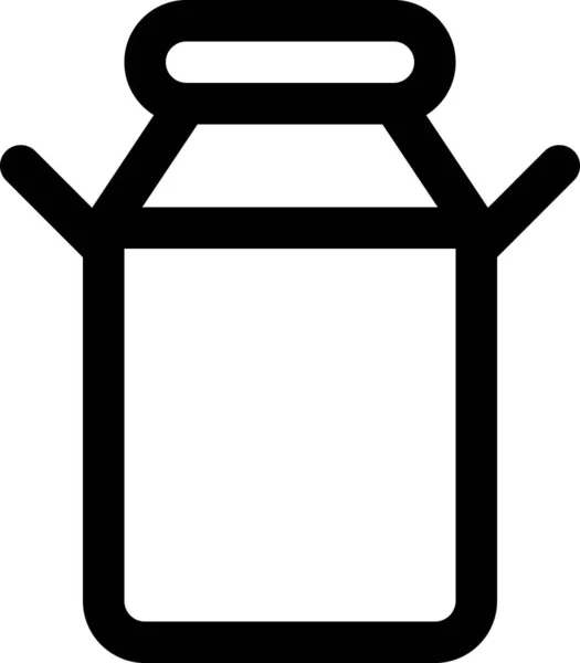 Milk Can Drink Icon Outline Style — Stock Vector