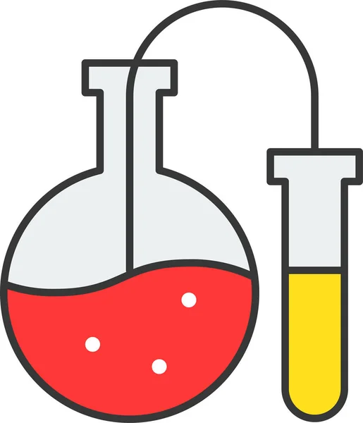 Εικονίδιο Γνώσεων Χημικής Εκπαίδευσης Στυλ Πλήρους Περιγράμματος — Διανυσματικό Αρχείο