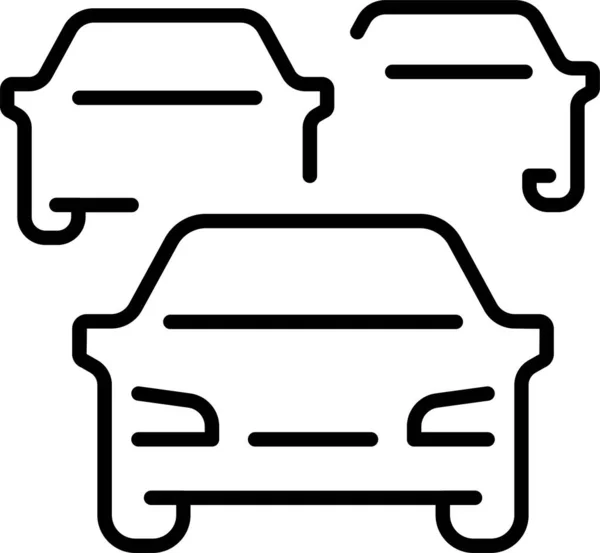 Coche Cardsharing Icono Congestión — Archivo Imágenes Vectoriales