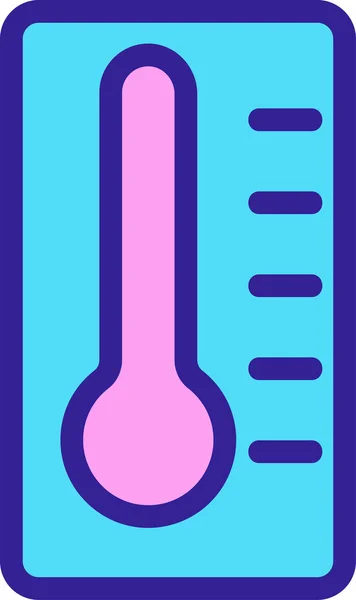 Ícone Temperatura Medição Contorno —  Vetores de Stock