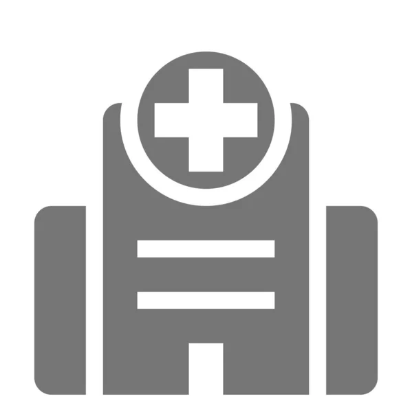 Икона Здравоохранения Солидном Стиле — стоковый вектор