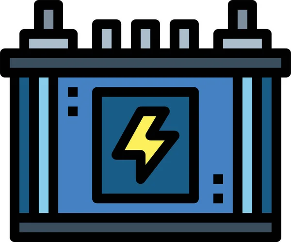 Batería Electrónica Icono Poder — Vector de stock