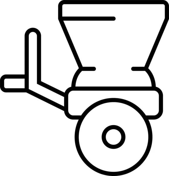 Agricultural Machinery Seeder Icon — Stock Vector