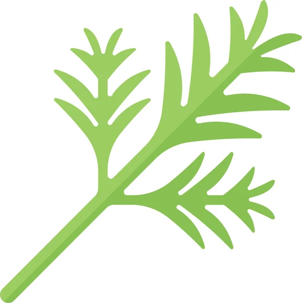 Харчова Зелень Значок Стебла Плоскому Стилі — стоковий вектор