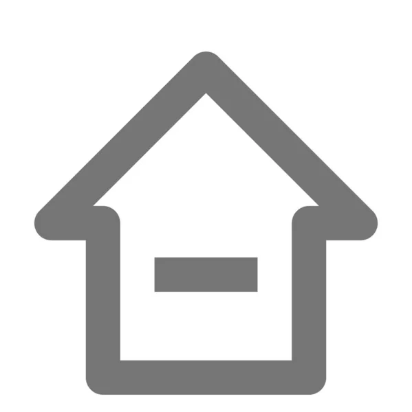 Haussymbol Umrissstil Subtrahieren — Stockvektor